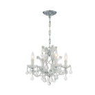 Crystorama - 4474-CH-CL-MWP - Mini lampe à quatre lumières Suspendu - Maria Theresa - Chrome poli