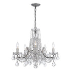 Crystorama - 4476-CH-CL-MWP - Mini lampe à cinq lumières Suspendu - Maria Theresa - Chrome poli