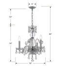Crystorama - 5044-CH-CL-S - Mini lampe à trois lumières Suspendu - Cristal traditionnel - Chrome poli