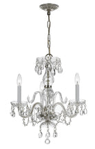 Crystorama - 5044-CH-CL-S - Mini lampe à trois lumières Suspendu - Cristal traditionnel - Chrome poli