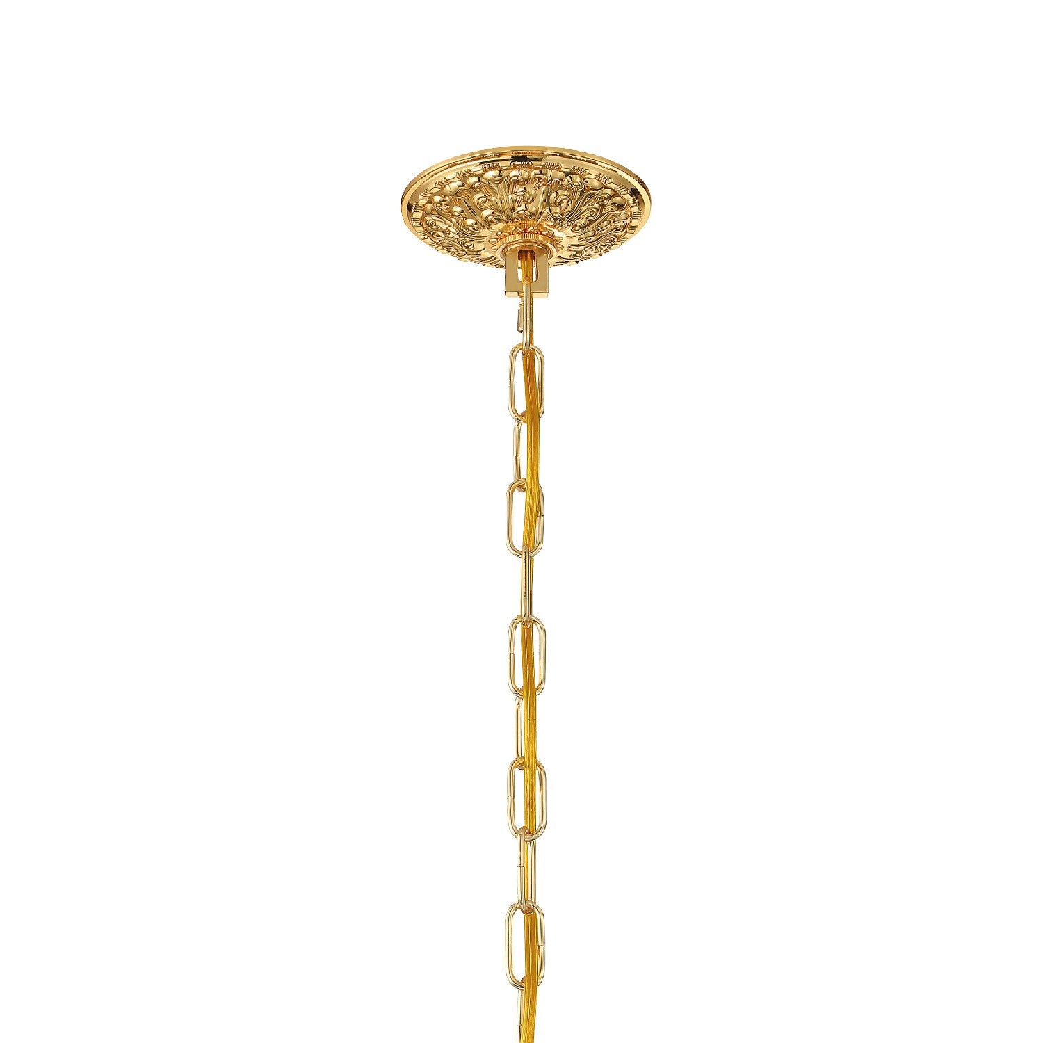 Crystorama - 1005-PB-CL-MWP - Cinq lumières Suspendu - Cristal traditionnel - Laiton poli
