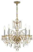 Crystorama - 1005-PB-CL-MWP - Five Light Chandelier - Traditional Crystal - Polished Brass