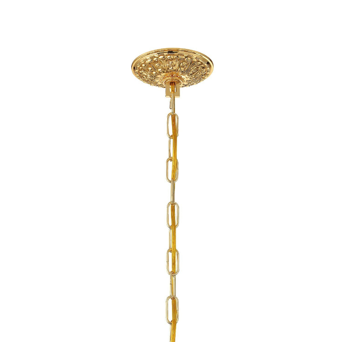 Crystorama - 1005-PB-CL-SAQ - Cinq lumières Suspendu - Cristal traditionnel - Laiton poli