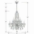 Crystorama - 1110-CH-CL-S - Dix Lumières Suspendu - Cristal traditionnel - Chrome poli