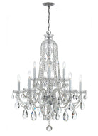 Crystorama - 1110-CH-CL-SAQ - Dix Lumières Suspendu - Cristal traditionnel - Chrome poli