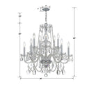 Crystorama - 1130-CH-CL-SAQ - Dix Lumières Suspendu - Cristal traditionnel - Chrome poli