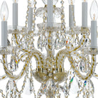 Crystorama - 1130-PB-CL-MWP - Dix Lumières Suspendu - Cristal traditionnel - Laiton poli