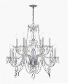 Crystorama - 1135-CH-CL-S - 12 Lumières Suspendu - Cristal traditionnel - Chrome poli