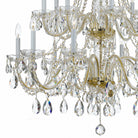 Crystorama - 1139-PB-CL-MWP - 16 Lumières Suspendu - Cristal traditionnel - Laiton poli