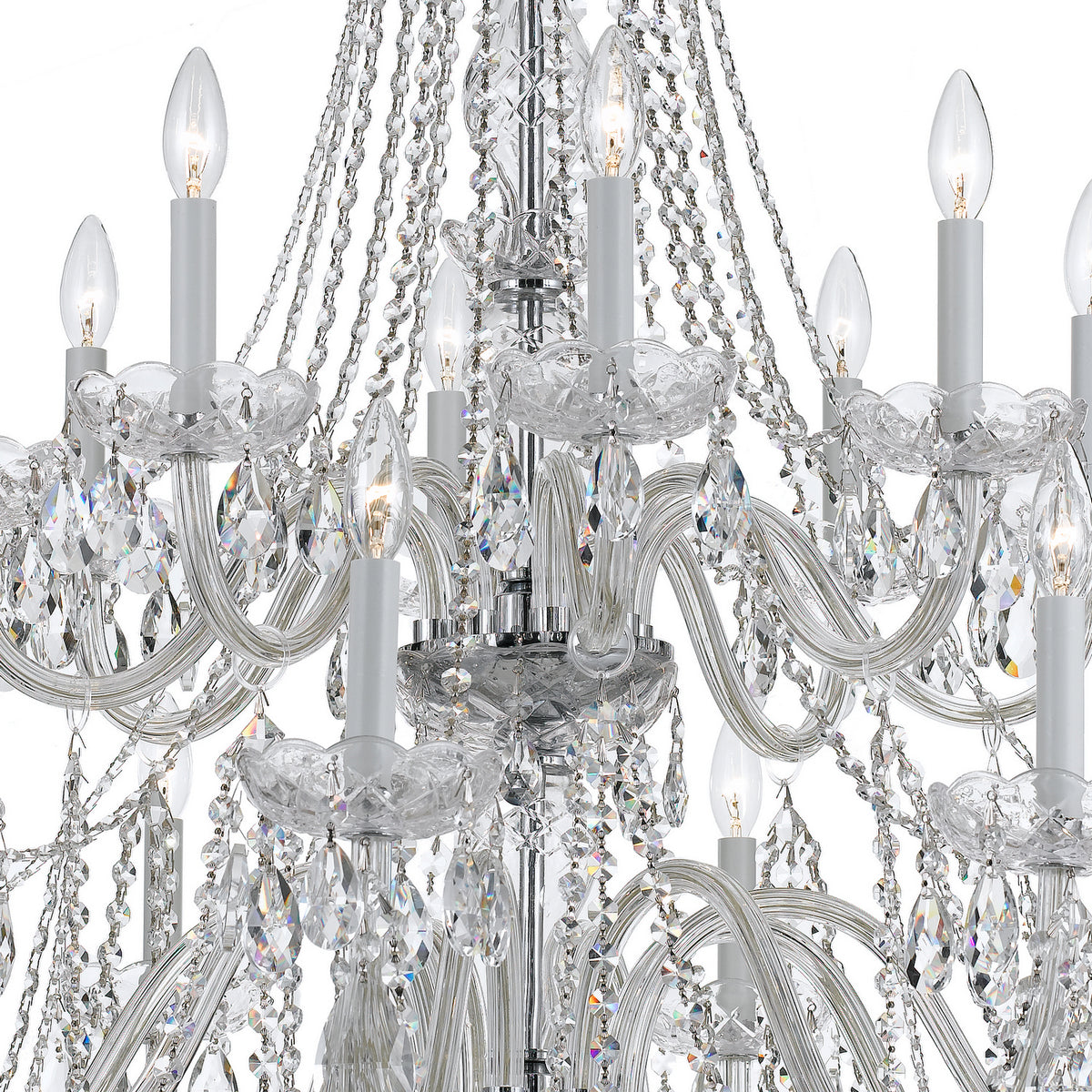 Crystorama - 1139-CH-CL-S - 16 Lumière Suspendu - Cristal traditionnel - Chrome poli