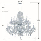 Crystorama - 1139-CH-CL-S - 16 Lumière Suspendu - Cristal traditionnel - Chrome poli