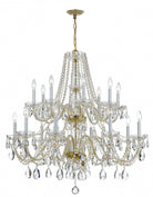 Crystorama - 1139-PB-CL-S - 16 Lumières Suspendu - Cristal traditionnel - Laiton poli