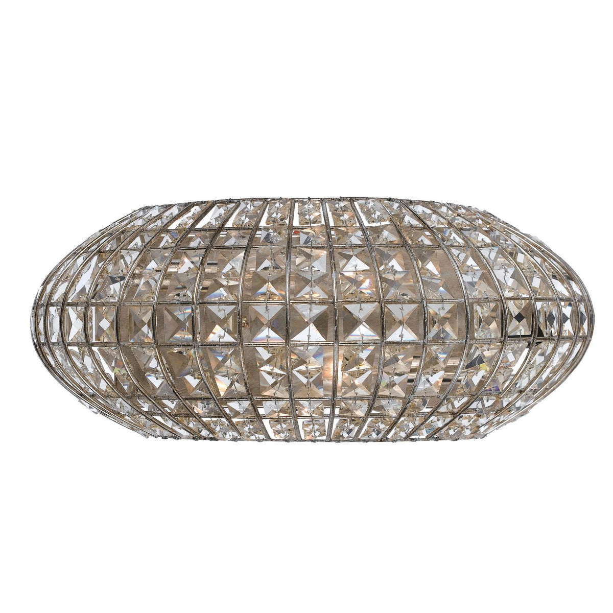Crystorama - 342-SA - Deux feux Murale - Solstice - Argent antique