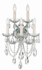 Crystorama - 4425-CH-CL-SAQ - Cinq lumières Murale - Maria Theresa - Chrome poli