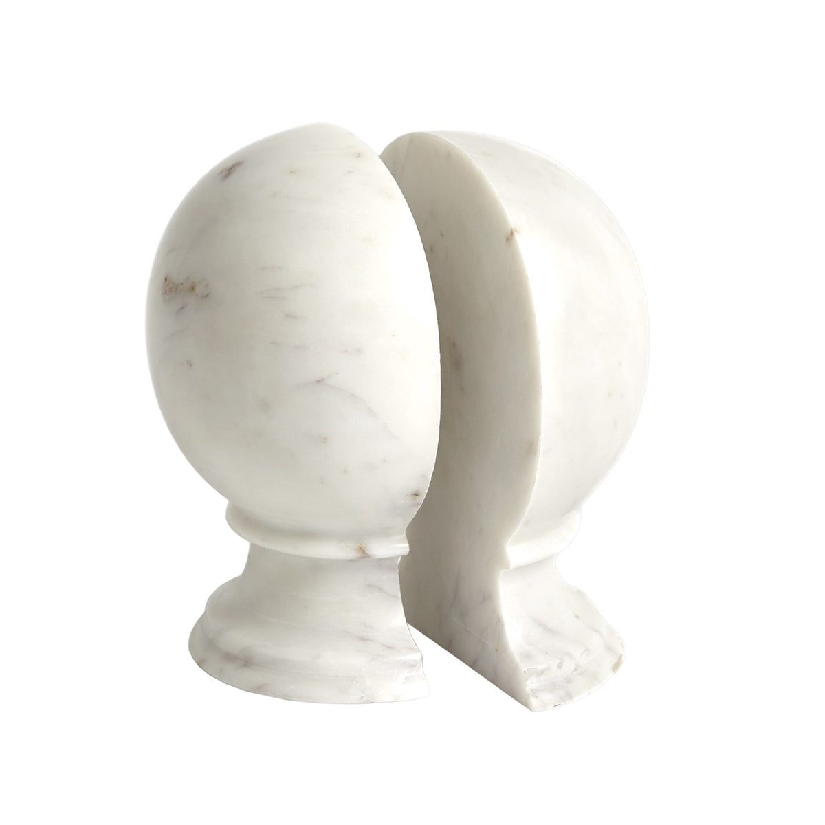 S/2 Marble Sphere Bookends