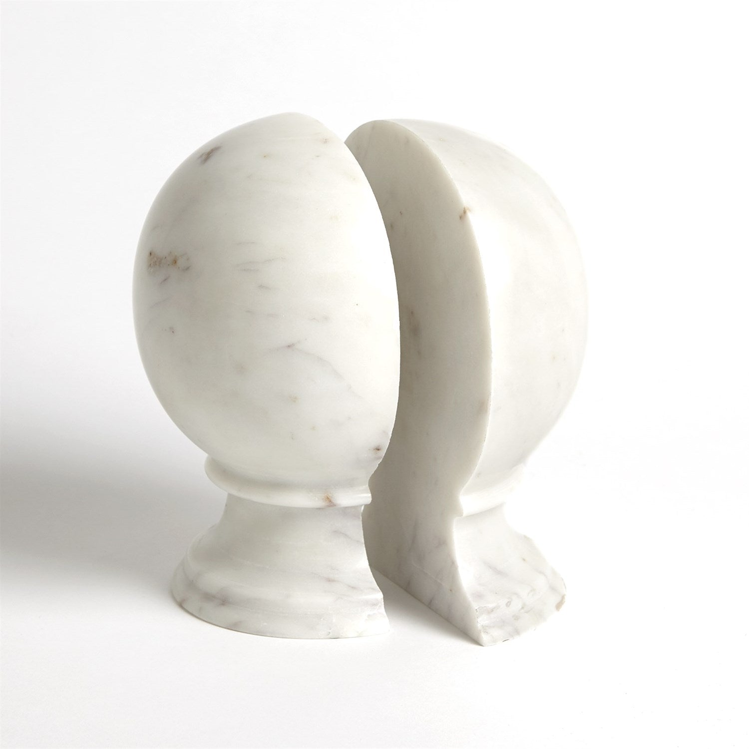 S/2 Marble Sphere Bookends
