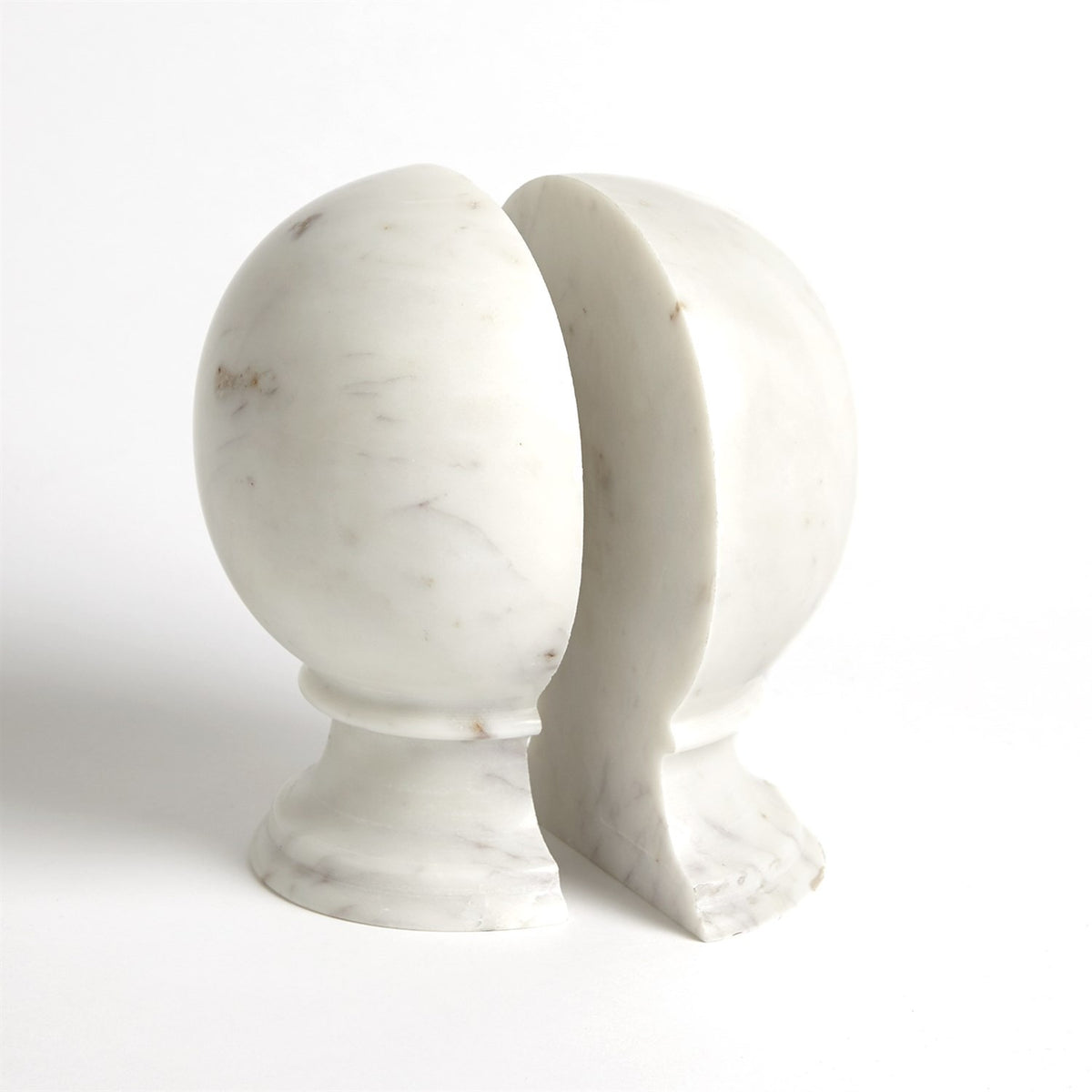 S/2 Marble Sphere Bookends