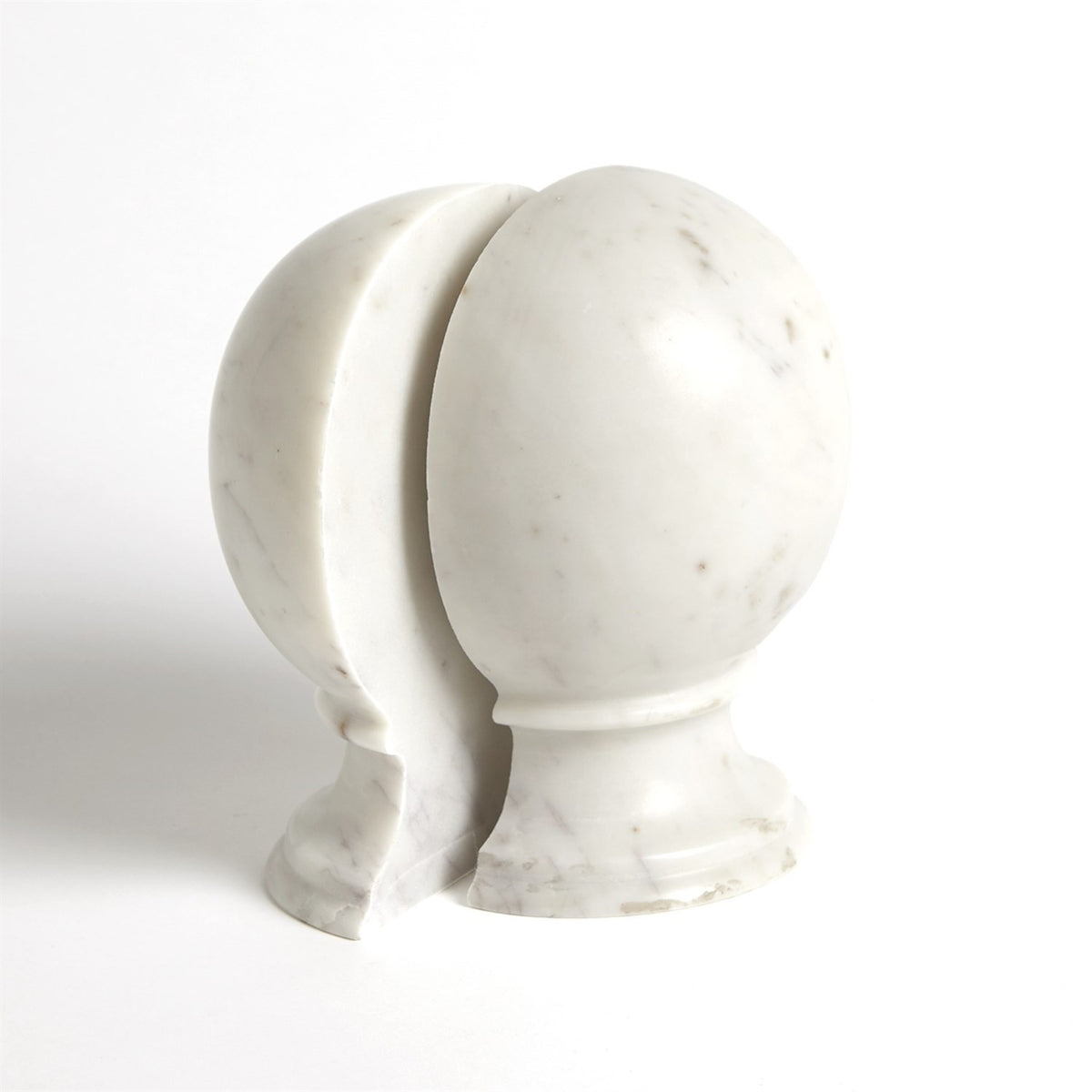 S/2 Marble Sphere Bookends