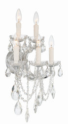 Crystorama - 4425-CH-CL-MWP - Cinq lumières Murale - Maria Theresa - Chrome poli