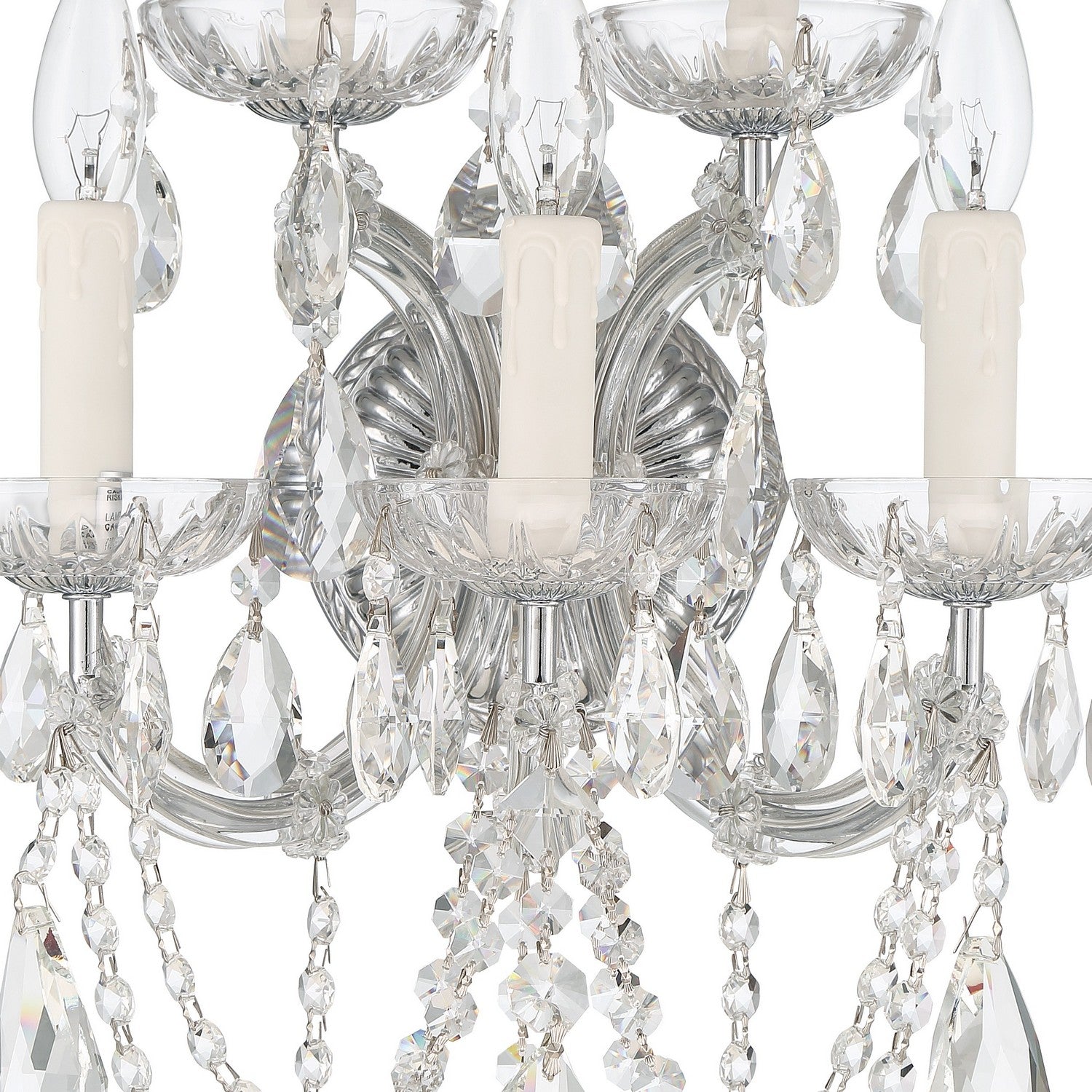 Crystorama - 4425-CH-CL-MWP - Cinq lumières Murale - Maria Theresa - Chrome poli