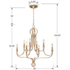 Crystorama - 6768-DT - Huit Lumières Suspendu - Guirlande - Crépuscule angoissé