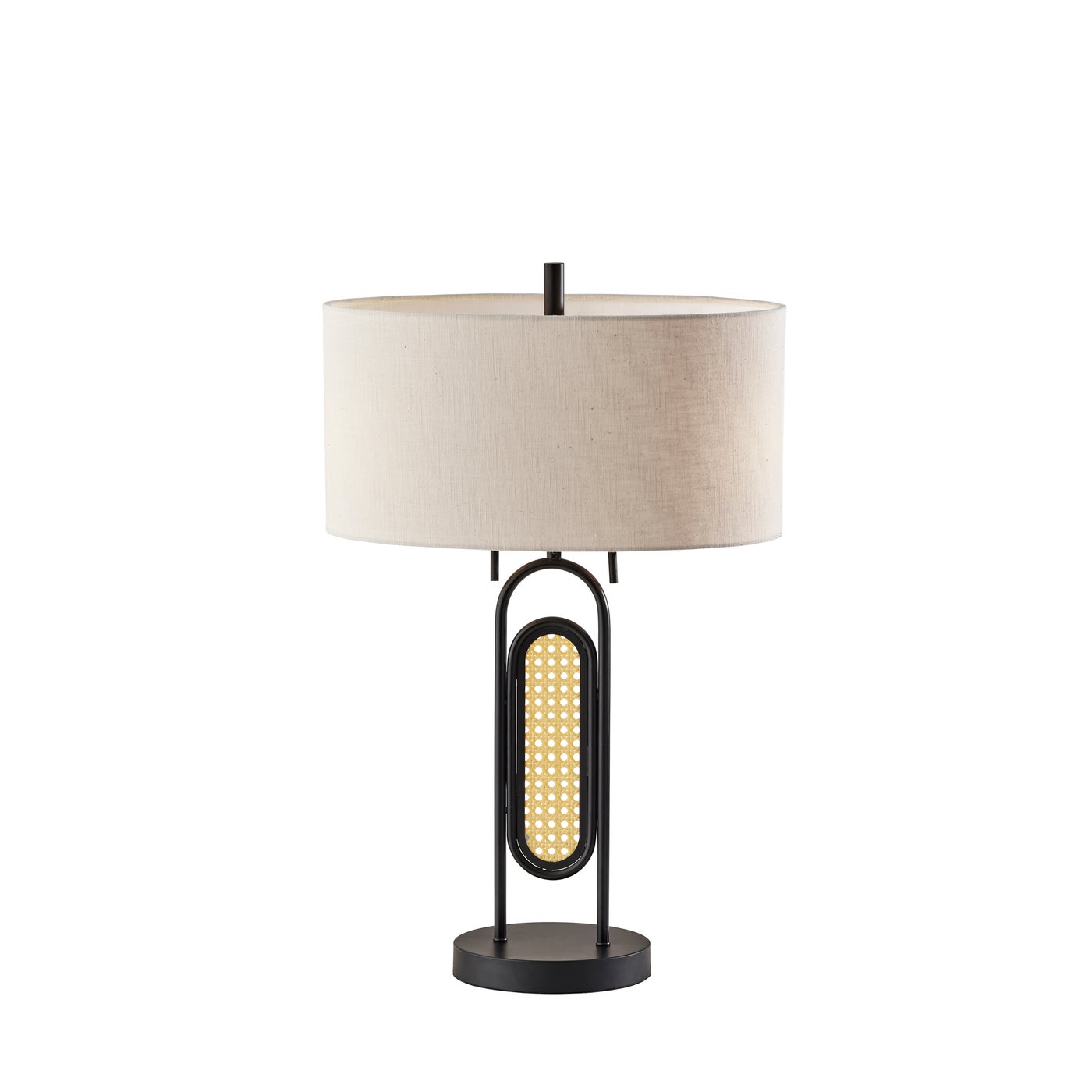 Adesso Home - 4325-01 - Two Light Table Lamp - Levy - Black W. Webbed Caning Material