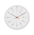 Arne Jacobsen Clocks 43640 Bankers Wall Clock in White/Black/Red