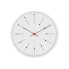 Arne Jacobsen Clocks 43630 Bankers Wall Clock in White/Black/Red