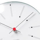 Arne Jacobsen Clocks 43640 Bankers Wall Clock in White/Black/Red