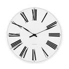 Horloge murale romaine Arne Jacobsen Clocks 43642, blanc/noir