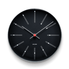 Arne Jacobsen Clocks 43646 Bankers Wall Clock in Black