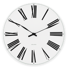 Horloge murale romaine Arne Jacobsen Clocks 43652, blanc/noir