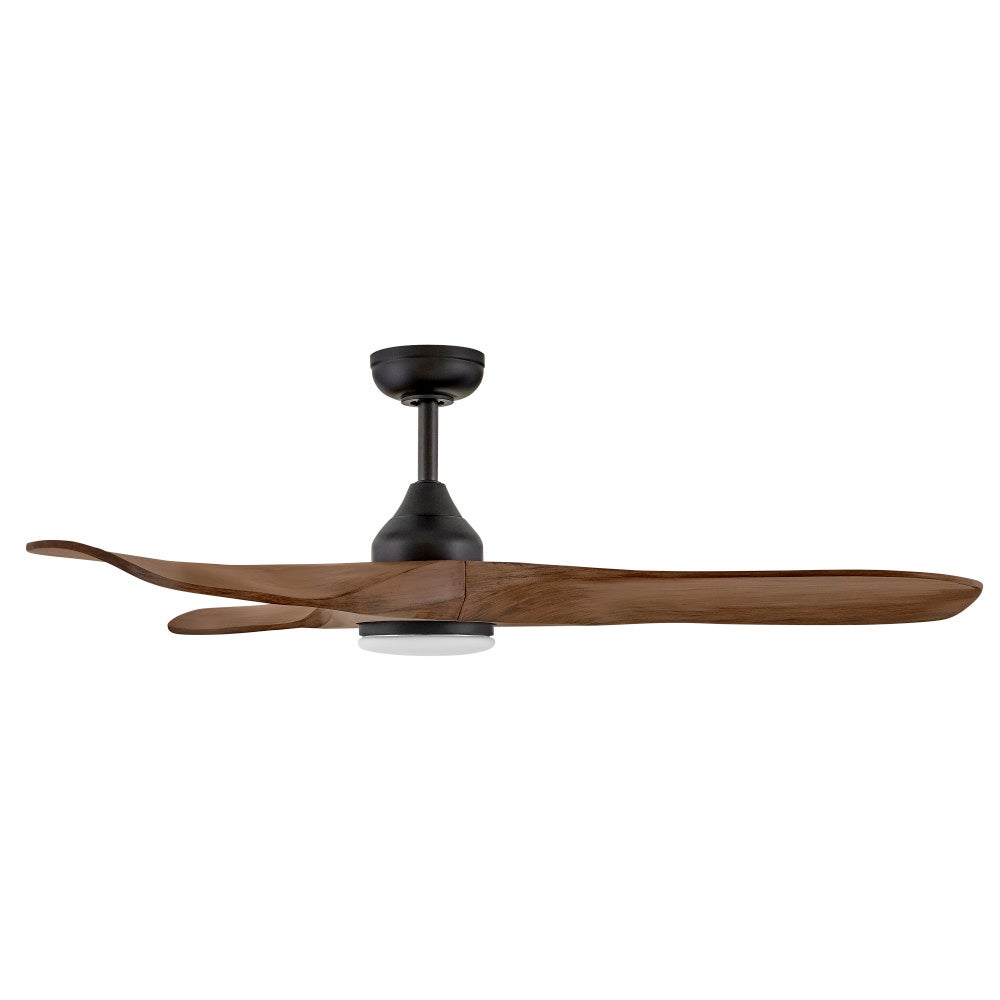 Luminaire intelligent à DEL Hinkley Lighting 903856FWB-LDD Swell Ventilateur  Noir mat / Noyer