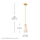 Alouette 83714DA Miel festonné Suspension 83714 en laiton vieilli