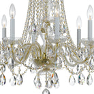 Crystorama - 1138-PB-CL-SAQ - Huit Lumières Suspendu - Cristal traditionnel - Laiton poli