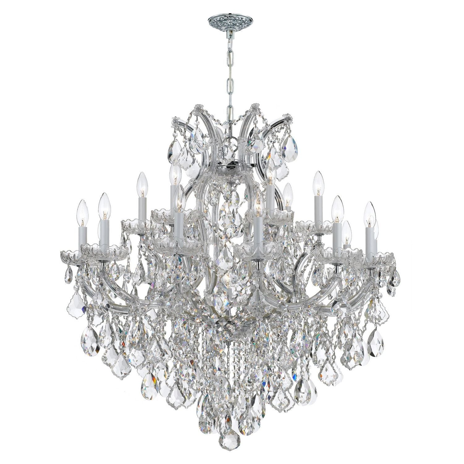 Crystorama - 4418-CH-CL-S - 19 Light Chandelier - Maria Theresa - Polished Chrome