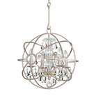 Crystorama - 9025-OS-CL-MWP - Mini lampe à quatre branches Suspendu - Solaris - Vieil Argent