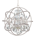 Crystorama - 9025-OS-CL-MWP - Mini lampe à quatre branches Suspendu - Solaris - Vieil Argent