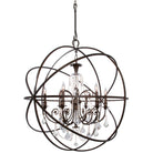 Crystorama - 9219-EB-CL-MWP - Six lumières Suspendu - Solaris - Bronze anglais