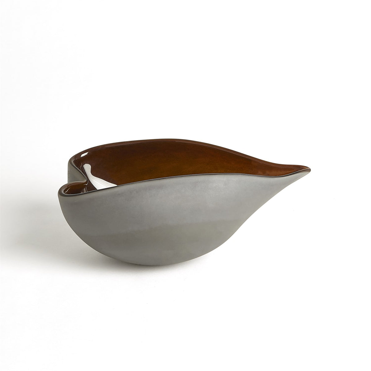 Bol gris givré avec boîtier ambré