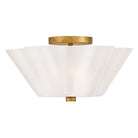 Alouette 83713DA Miel Semi-Plafonnier en laiton vieilli