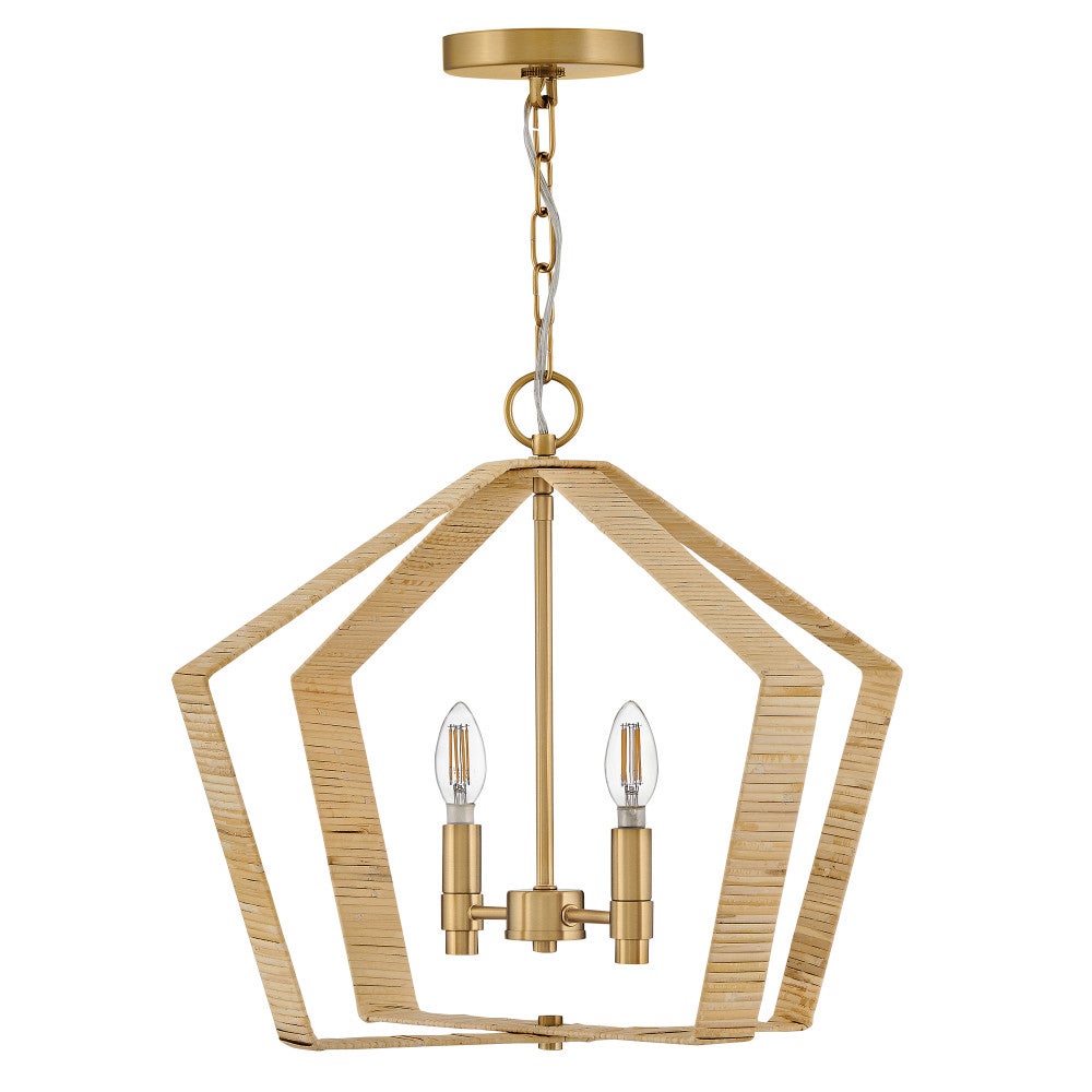 Lark 83647LCB Sammi Pendant in Lacquered Brass