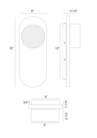 Eurofase 50273-010 Sternn Natural Stone LED Outdoor Wall Sconce in Marble White