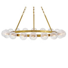 Fredrick Ramond FR30525LCB Coco Crackle Glass Chandelier in Lacquered Brass