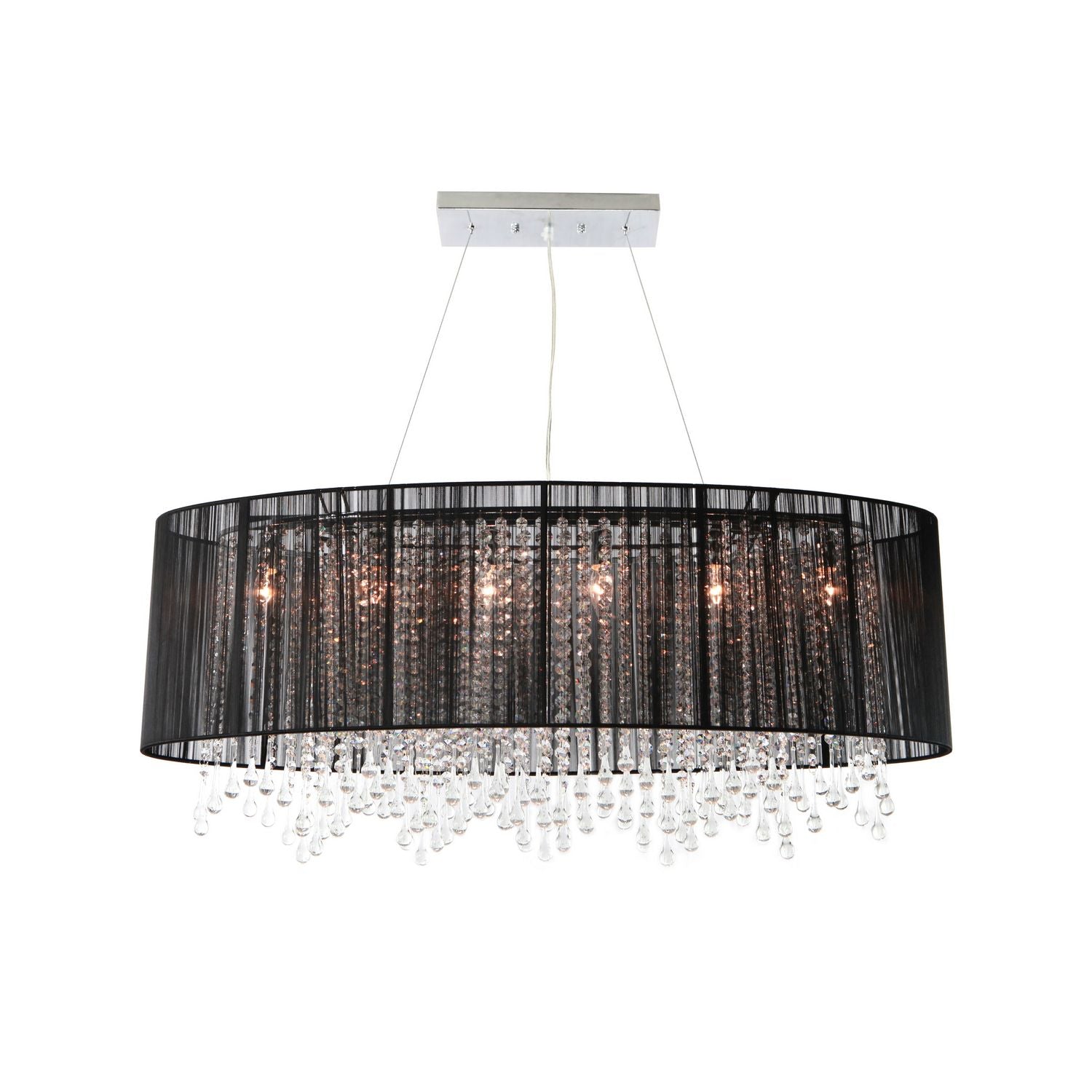 Avenue Lighting - HF1503-BLK - Applique double à six lumières - Beverly Dr. - Cordon en soie noire
