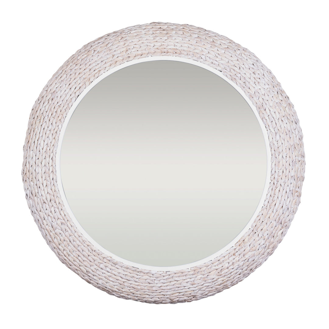 Varaluz - 457MI30MWW - Wall Mirror - Athena - Matte White/Whitewash Seagrass