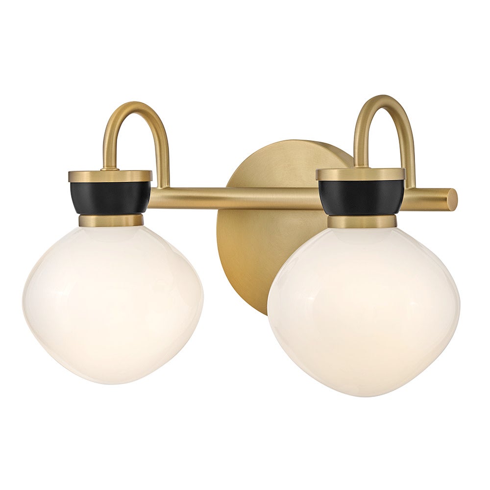 Meuble-lavabo Lucy de Lark (réf. 85592LCB-BK) en laiton laqué avec accents noirs