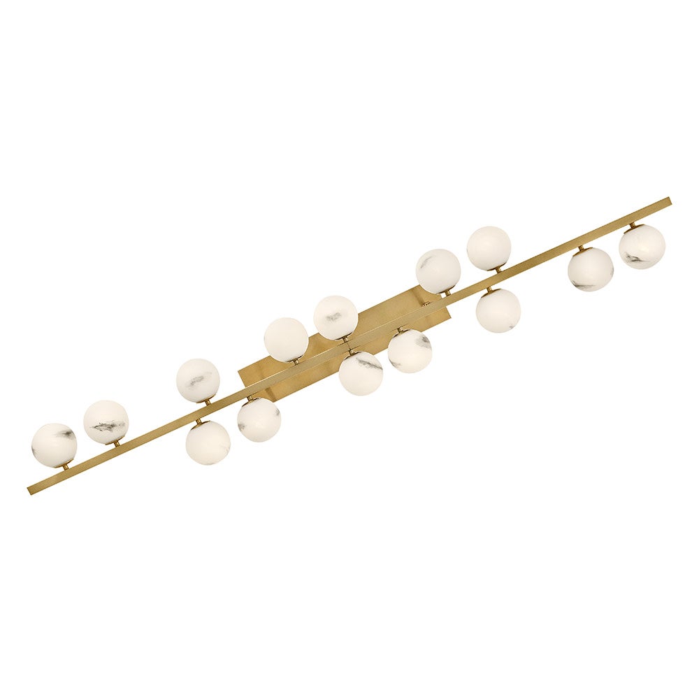 Fredrick Ramond FR41909LCB Selene Linear Chandelier in Lacquered Brass