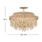 Fredrick Ramond FR47003BNG Freya Semi-encastré à perles en or bruni
