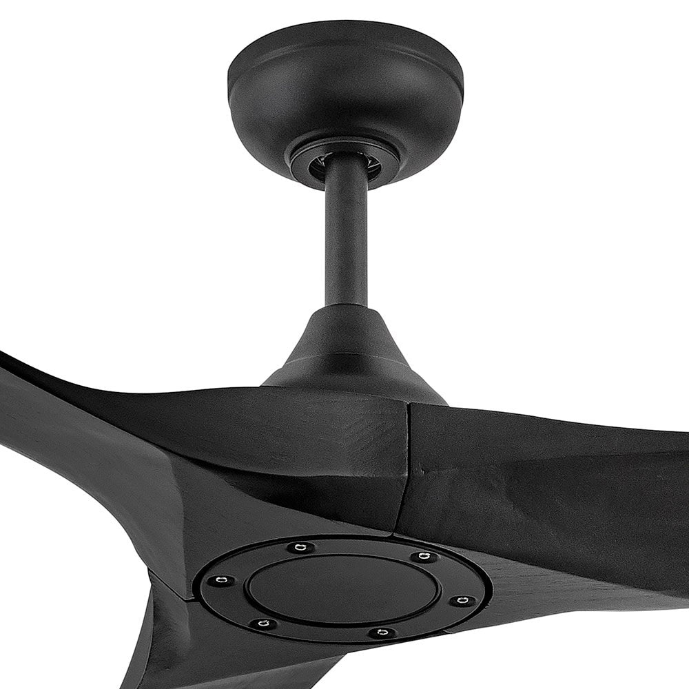 Luminaire intelligent à DEL Hinkley Lighting 903872FBB-LDD Swell Ventilateur  en noir mat